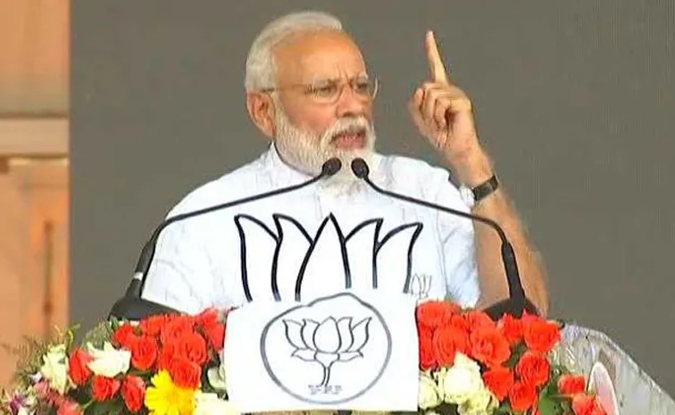 PM Modi addresses a public rally in Kolkata