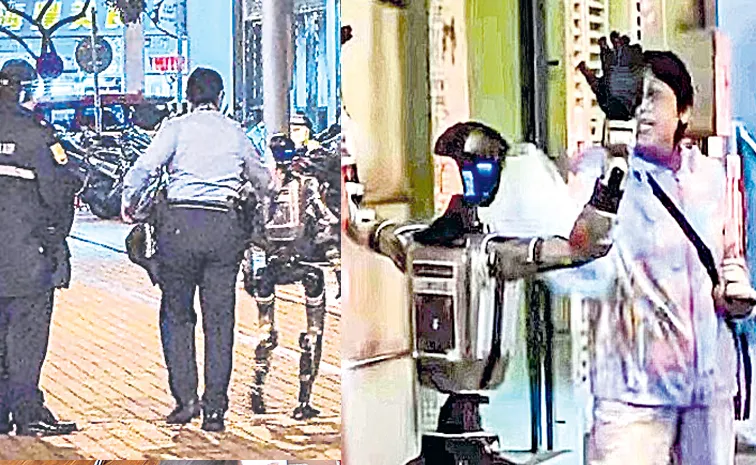 Police arrest humanoid robot