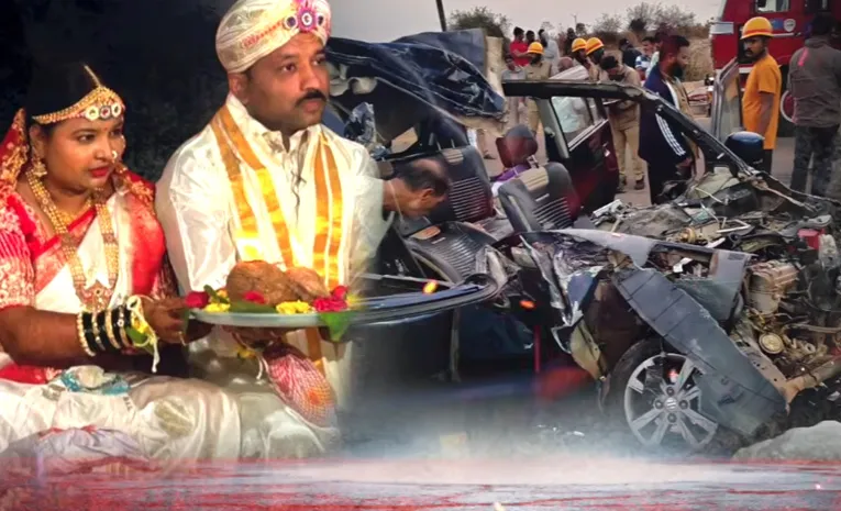newlyweds ends life in road accident