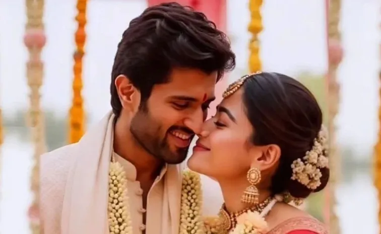 Vijay Devarakonda with his wife rashmika visit home town