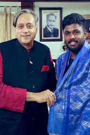 Shashi Tharoor Recalls Meeting 14-Year-Old-Sanju Samson Uncle Relation