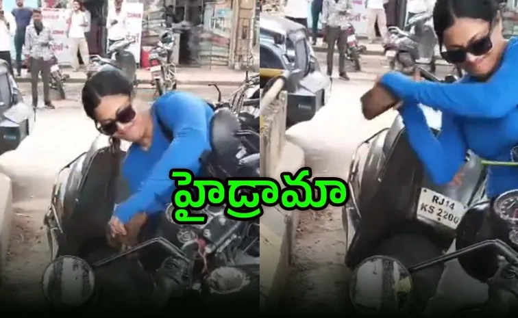 Jaipur woman vandalises motorcycle after biker accidentally hits her cab