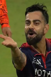 Virat Kohli Flying Kiss To Anushka Sharma After Match Won Vs SRH