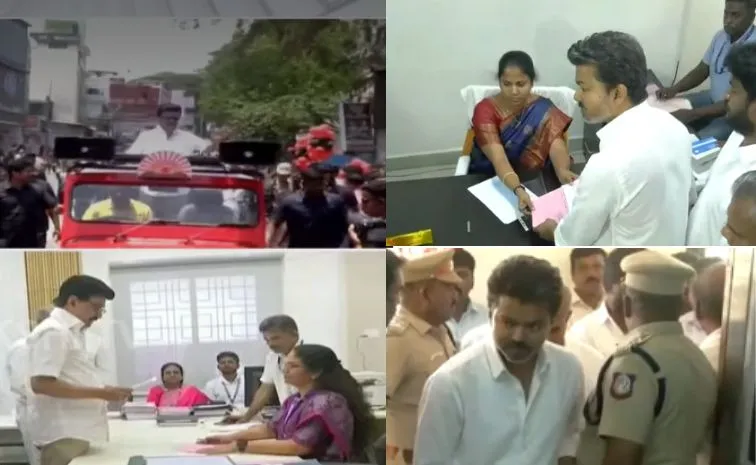 నామినేషన్‌ వేసిన స్టాలిన్‌, విజయ్‌