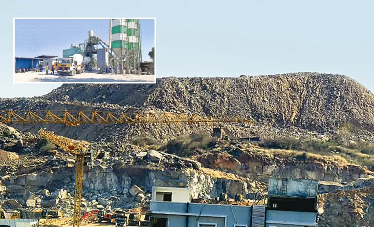 Illegal RMC Plants and quarrying In Go 111 Zone Shamshabad Rangareddy
