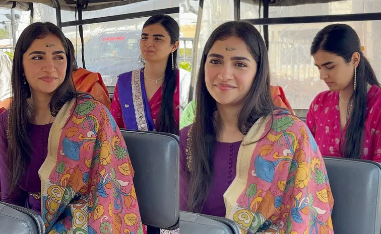 Rukmini Vasanth And Her Sister Visits Tirumala Temple