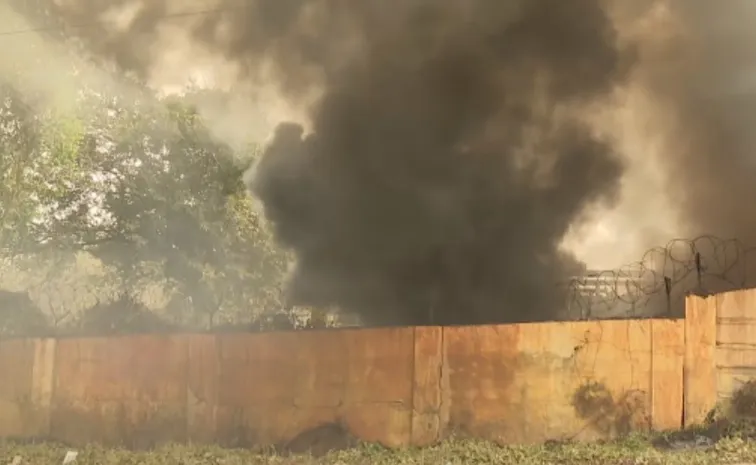 Fire Breaks Out At Bommuru Transco Stores