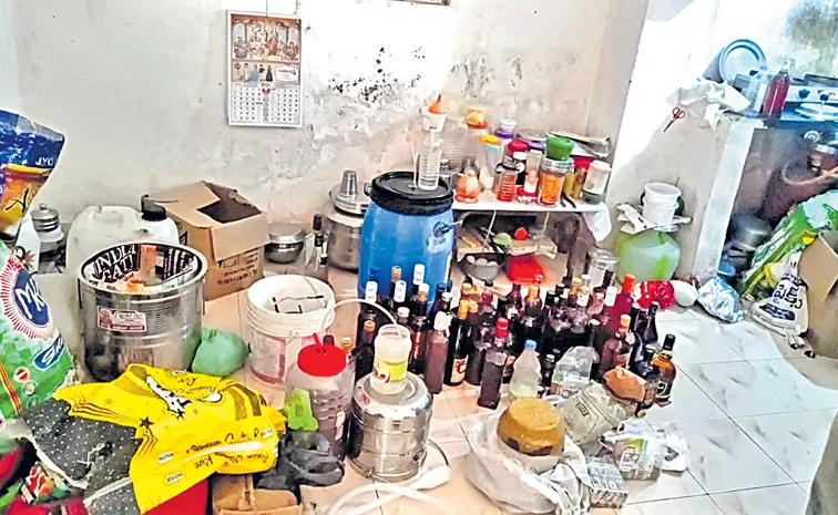 Fake liquor manufacturing in Tiruchanur