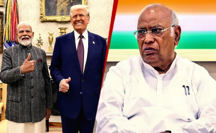 Mallikarjun Kharge Says Modi a slave of dictator Trump 