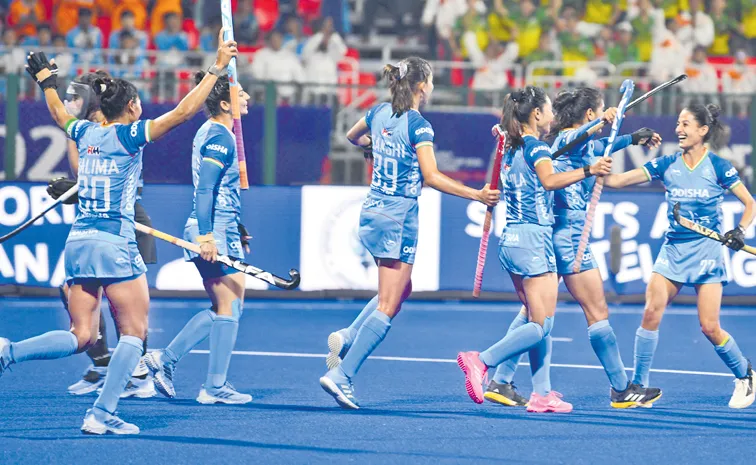 Indian team beats Uruguay in Womens Hockey World Cup Qualifying Tournament