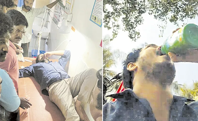 Electricity Department Contract Employee Attempts Suicide in Amalapuram