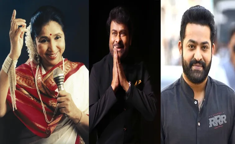 Megastar Chiranjeevi and Jr NTR condolences to Asha Bhosle demise