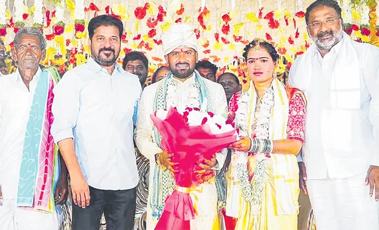  CM Revanth Reddy Attends Youth Congress President Wedding Ceremony At Doutlthabad 