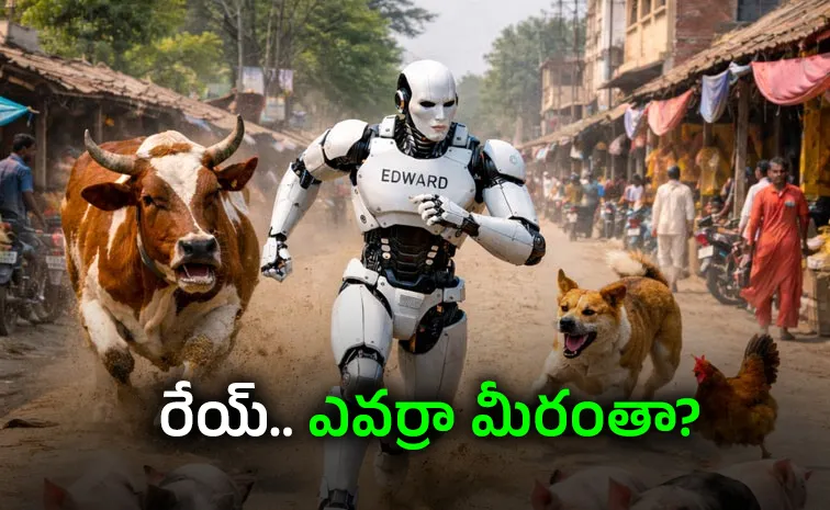 Edward the robot sparks India fun viral