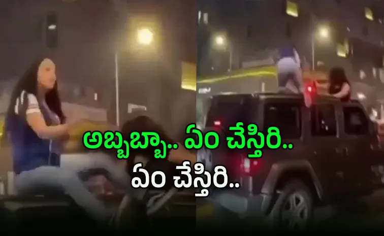 Drunk Girl Falls Down roof of Thar pull off stunt Viral Video