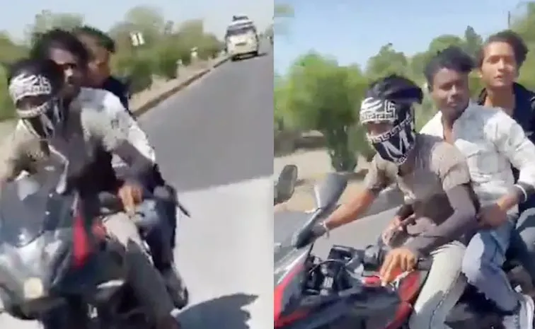 Three brothers died in a road accident at MP's Mauganj: Video Viral