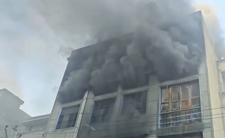 Fire Accident at a Shoe Factory in Delhi