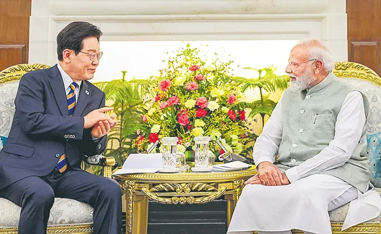 Sakshi Editorial On PM Narendra Modi, Lee Jae-myung Meeting