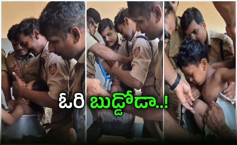 A child in Kerala got stuck inside an aluminium cooking pot