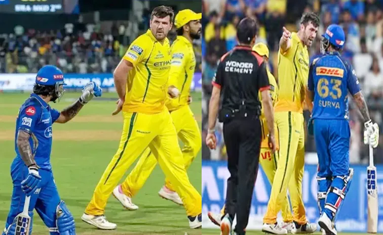 Cant See The Fielder: MI Tilak Varma CSK Jamie Overton Clash Video Viral2