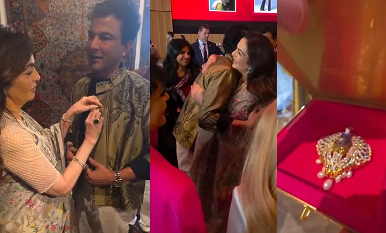 Nita Ambani gifts peacock brooch hef Vikas Khanna in New York
