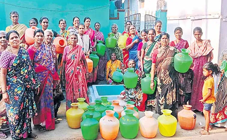 Chandra Babu govt has not paid any attention to solving the drinking water problem