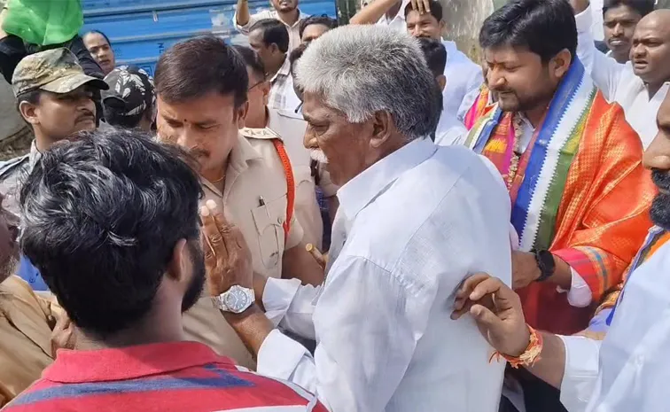 ఉద్రిక్తత.. అబ్బయ్య చౌదరిని అడ్డుకున్న టీడీపీ నేతలు