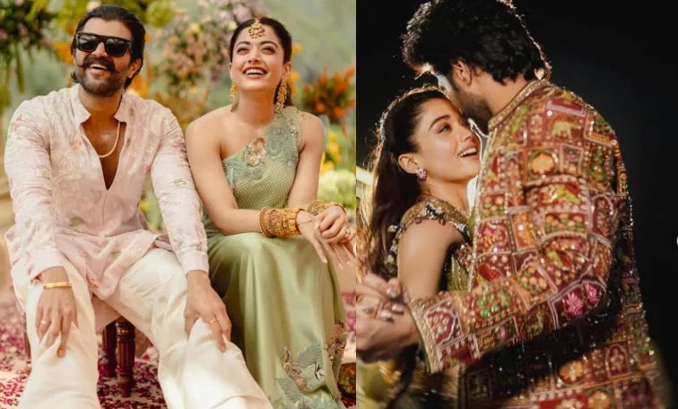 Rashmika mandanna first Birthday celebrations after wedding withb vijay