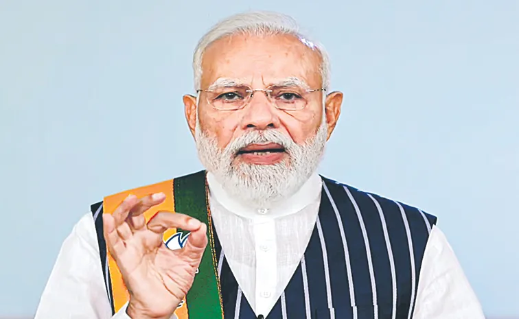 PM Narendra Modi on Monday extended warm greetings to party workers