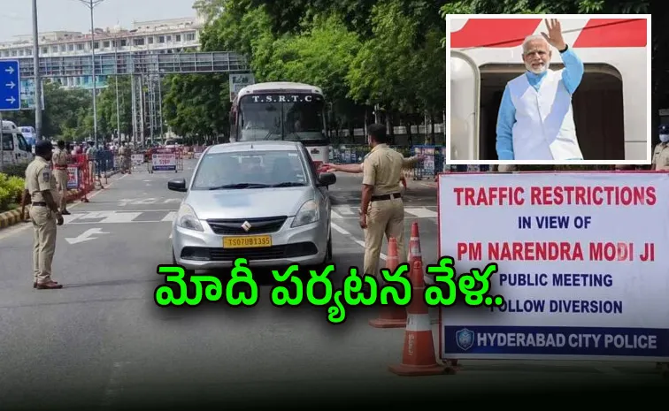 Hyderabad Police Impose Traffic Restrictions For Pm Modi Visit