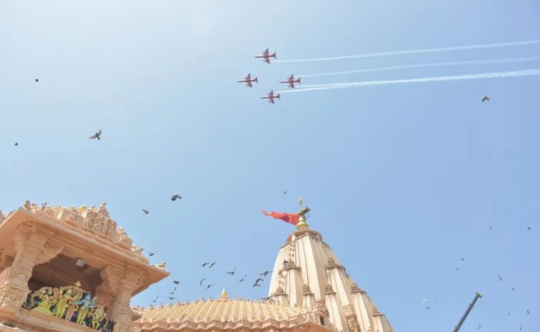 Indian Air Force perform special air show above Somnath Temple