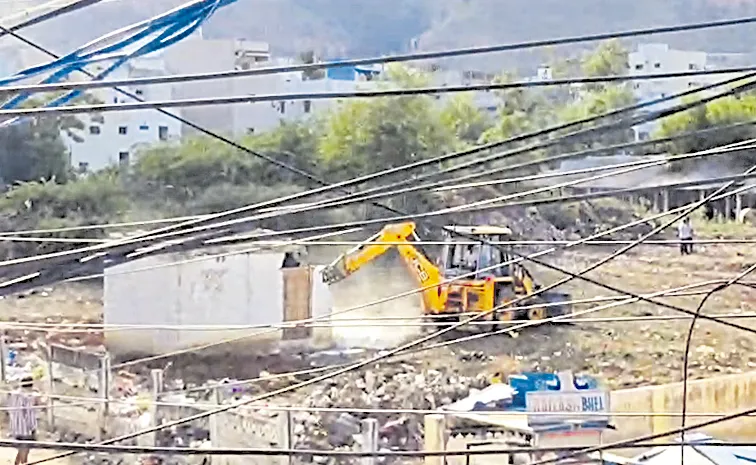 TDP Leaders Land Grabbing on Poor People In Tirupati