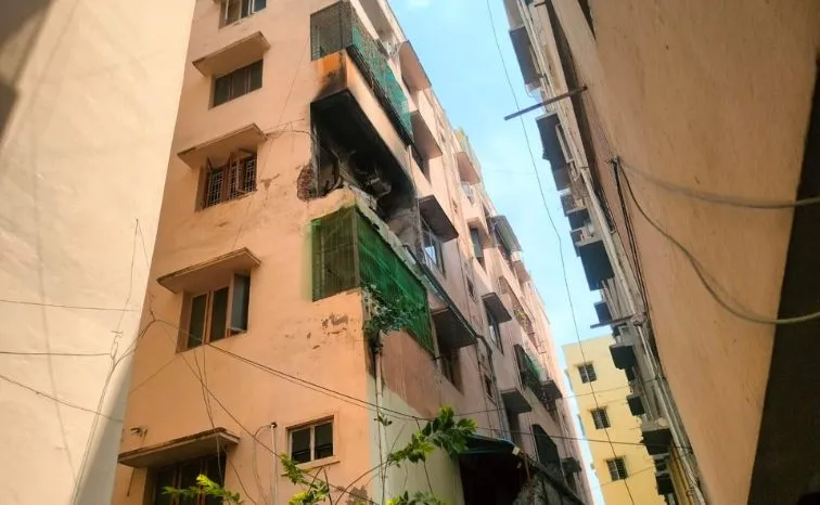  Gas Cylinder Blast Sparks Apartment Fire in Vijayawada
