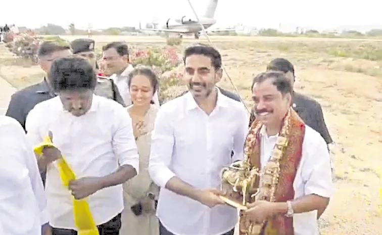 Lokesh leaves for Puttaparthi on special flight immediately after cabinet meeting