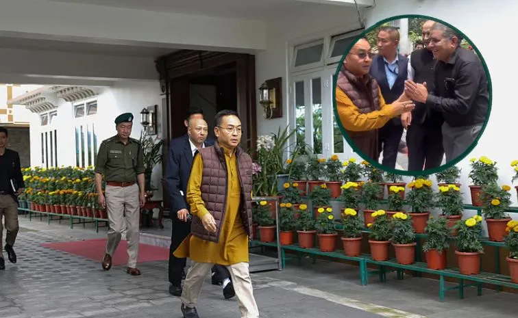 Sikkim CM Prem Singh Tamang walks 2 km to attend event1