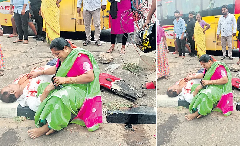 serious road accident in visakhapatnam