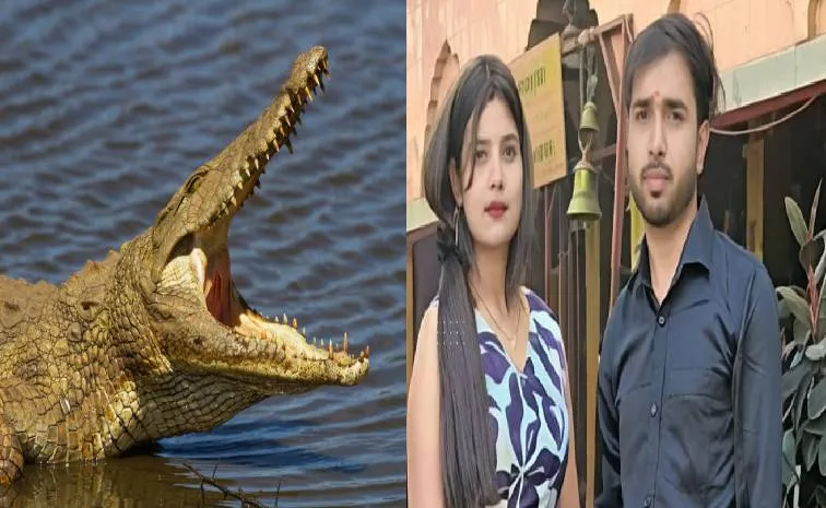 UP man swept away by crocodile at Saryu river1