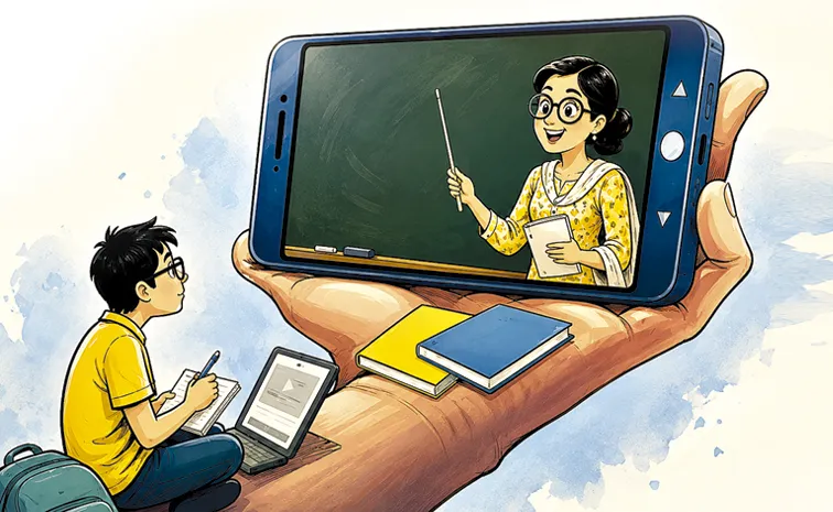Sakshi Funday Special Story: Using Mobile Devices as Digital Education