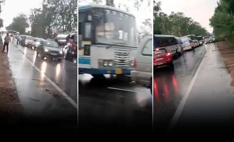 తెలంగాణలో పలుచోట్ల భారీ వర్షం