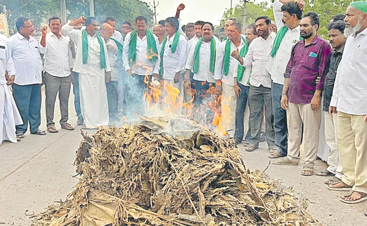 పొగాకు రైతులకు నష్టాల సెగ