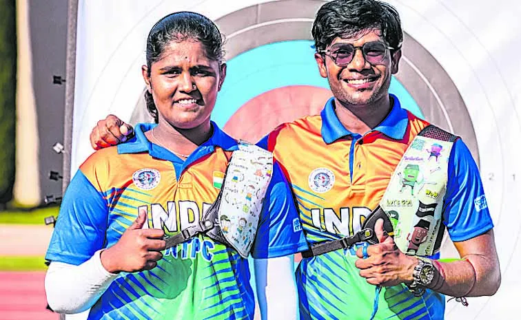 Dheeraj and Kumkum pair in the mixed team final