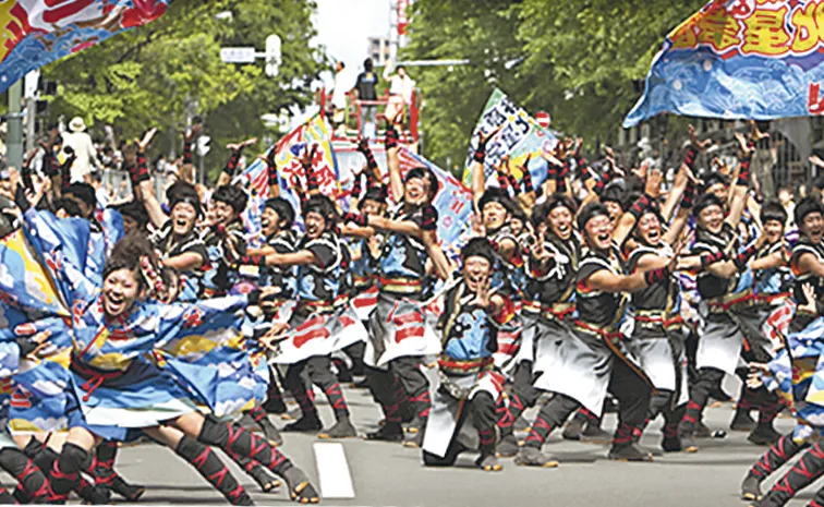 Hokkaido Shrine Festival celebrations in Japan