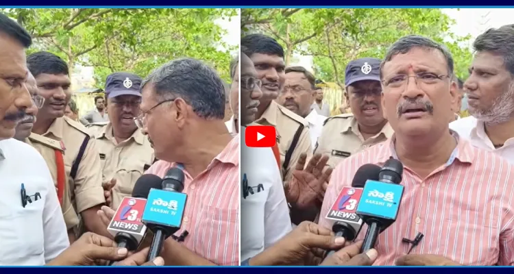 మీడియా ముందే పోలీసుల ఓవరాక్షన్