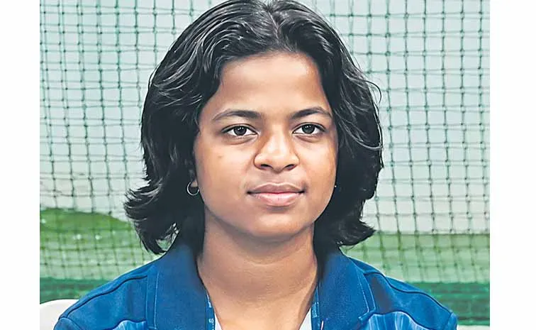 Pratiksha in the Indian Under 19 team