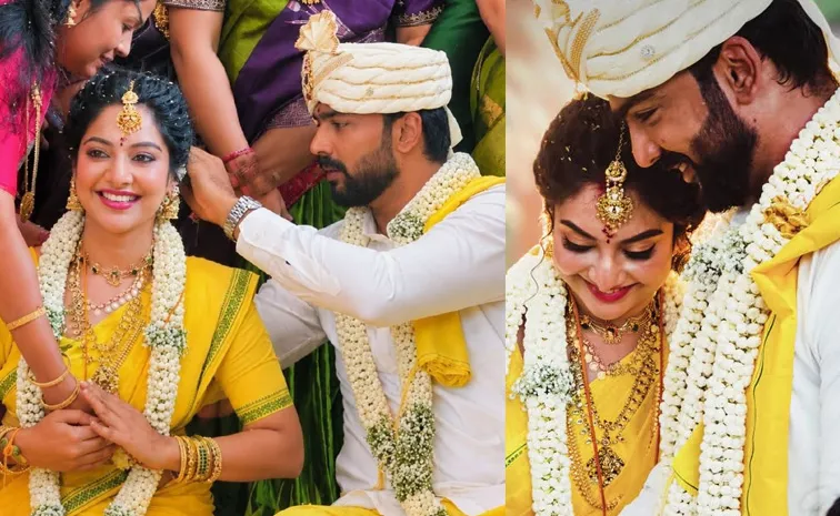 Tamil Serial Actress Syamantha Kiran Marries Anand Selvan