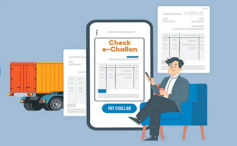 Traffic challans on WhatsApp and email
