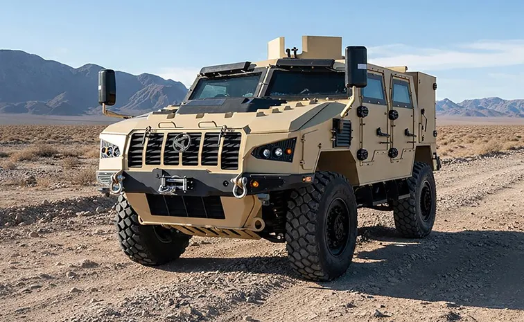 Kalyani and Paramount unveil Simha 4x4 light armoured vehicle for military use
