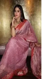 Janhvi Kapoors Banarasi Saree in the Coveted Kadiyal Technique