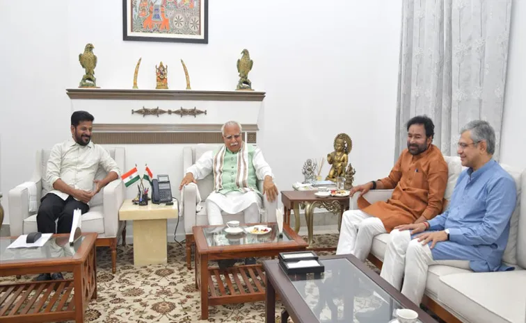 కేంద్రమంత్రి ఖట్టర్‌తో.. సీఎం రేవంత్ భేటీ 