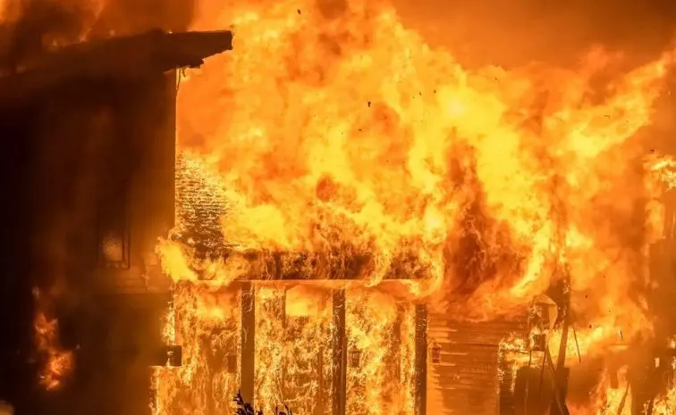 Major Fire at Draksharamam Vegetable Market